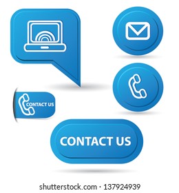 Contact us,computer,email,phone sign,vector