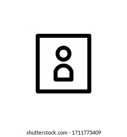 Contact User Interface Outline Icon Logo Vector Illustration
