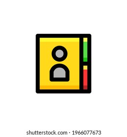 Contact User Interface Outline Icon Logo Vector Illustration
