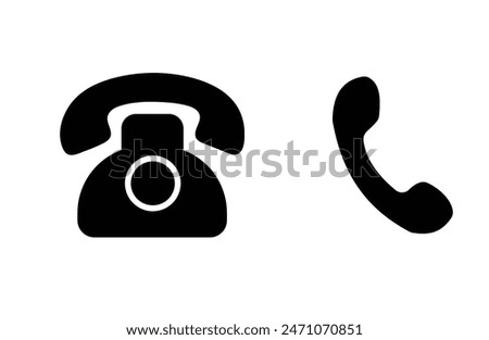 Contact us.Telephone, communication. icon in flat style. Vector illustration. Phone icon set. Telephone symbol. icon telephone call. Phone on white background.