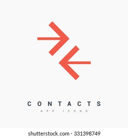 contact vector icon. Isolated minimal single flat icon in black and white colors for websites and mobile minimalistic flat design. Modern trend concept design style illustration symbol