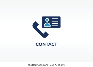 CONTACT vector, icon or logo sign isolated symbol illustration