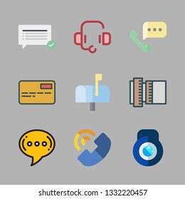 contact vector icon set
