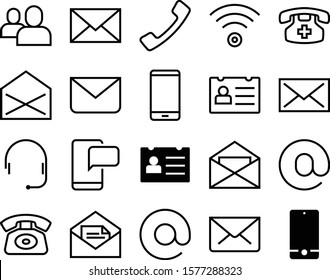 contact vector icon set such as: app, speech, thin, classic, network, dj, modern, signal, computer, assistance, operator, interface, friendship, item, wifi, medical, teamwork, human, free, spot