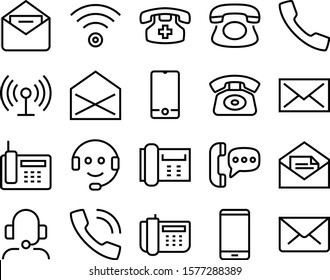 contact vector icon set such as: speech, shine, headphone, app, set, collection, linear, earpiece, ip, circle, account, plus, cellular, silhouette, thin, medicine, person, document, telemarketing