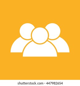 Contact vector icon. Yellow background