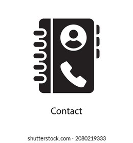Contact vector Solid Icon Design illustration. Web And Mobile Application Symbol on White background EPS 10 File