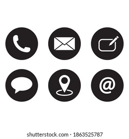 Contact, web, blog and social media buttons