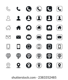 contact and web icon set. Website set icon vector. for computer and mobile