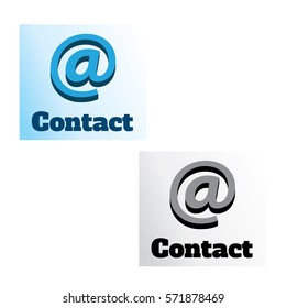 Contact web icons in different versions of colors