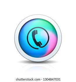 Contact Wire Pfone button holographic style illustration