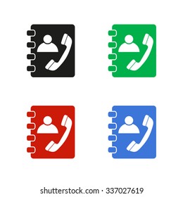 Contactbook - color vector icon