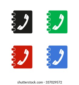Contactbook - color vector icon