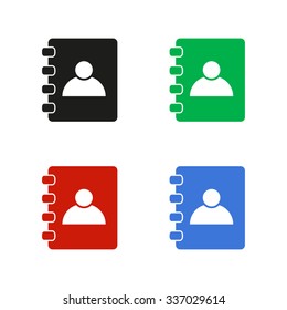 Contactbook - color vector icon