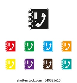 Contactbook - color vector icon