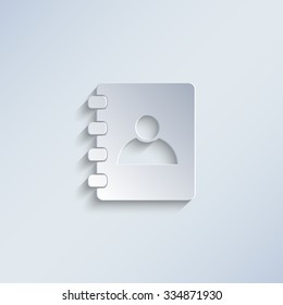Contactbook - paper vector icon