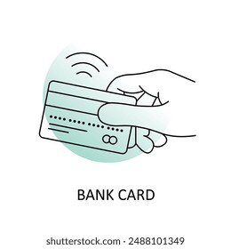 Contactless Bank Card Icon: Secure NFC Payments, Wireless Transactions, Digital Wallet with editable stroke.