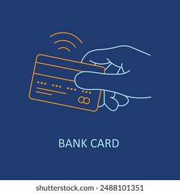 Contactless Bank Card Icon: Secure NFC Payments, Wireless Transactions, Digital Wallet with editable stroke.