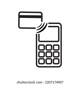 Contactless Card Icon On White Background