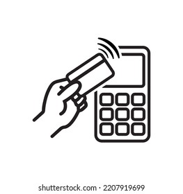 Contactless Card Icon On White Background