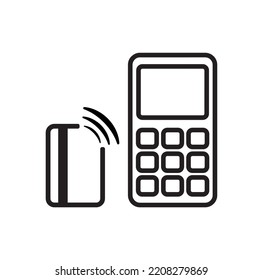 Contactless Card Icon On White Background