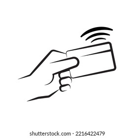 Contactless Card Icon On White Background