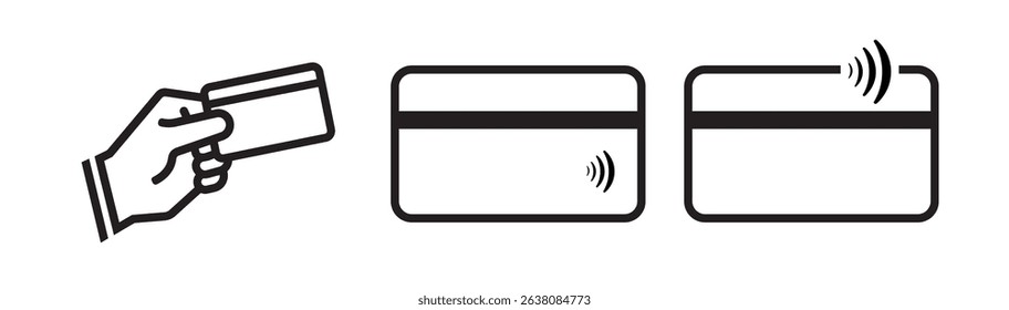contactless card icon on white background