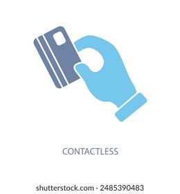 contactless concept line icon. Simple element illustration. contactless concept outline symbol design.