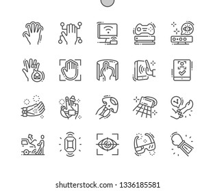 Contactless control Well-crafted Pixel Perfect Vector Thin Line Icons 30 2x Grid for Web Graphics and Apps. Simple Minimal Pictogram