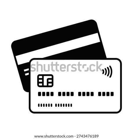 Contactless Credit Card and Debit Card Payment Vector Icon