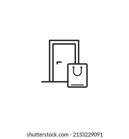 contactless delivery icons  symbol vector elements for infographic web