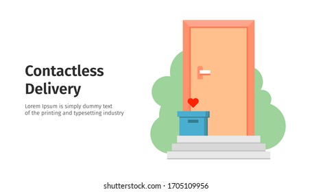Contactless delivery. Delivery no contact