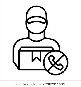Contactless Delivery, Package delivery, shipping-related line icon