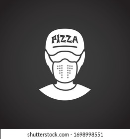 Contactless delivery related icon on background for graphic and web design. Creative illustration concept symbol for web or mobile app.