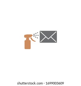 Contactless delivery related icon on background for graphic and web design. Creative illustration concept symbol for web or mobile app.