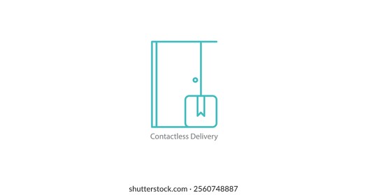 Contactless Delivery Service Vector Icon