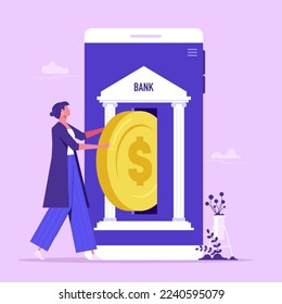 Contactless direct payment using smart phone application and bank account credit card data. Concept people using their phones as electronic wallet