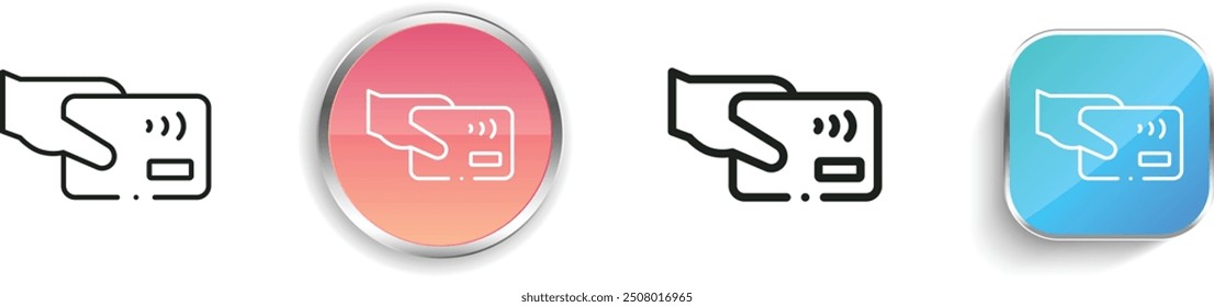 contactless icon. Thin Linear, Regular and Button Style Design Isolated On White Background