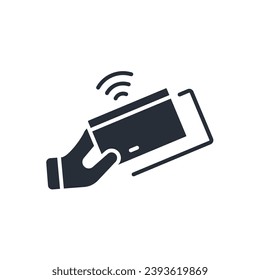 contactless icon. vector.Editable stroke.linear style sign for use web design,logo.Symbol illustration.