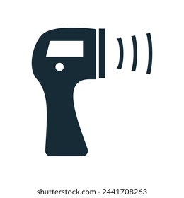 Contactless Infrared Thermometer, Body Temperature Measuring, Electronic Thermometer Icon Design Template Elements