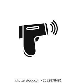 Contactless infrared thermometer icon Symbol mark in Outline style