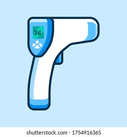 Contactless Infrared Thermometer icon. Vector illustration.