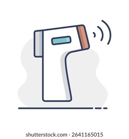 Contactless Infrared Thermometer vector isolated icon. Medicine and medical support sign. Graph symbol for medical web site and apps design, logo, app, UI