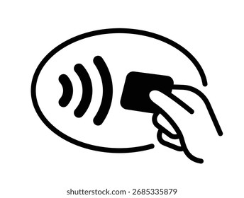 Contactless NFC Payment Icon Vector Illustration.
