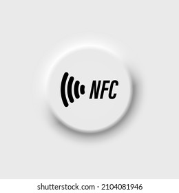 Contactless NFC payment line icon in black, RFID credit card, wireless pay simple minimalistic illustration. Trendy flat for app, graphic design, minimal infographic, web site, ui, ux. Vector EPS 10