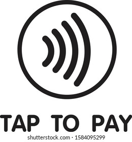 Contactless Nfc Wireless Pay Sign Logo. Credit Card Nfc Payment Vector Concept.