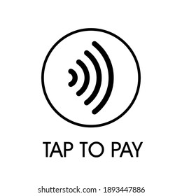 Contactless Nfc Wireless Pay Sign Logo. Credit Card Nfc Payment Vector Concept. svg