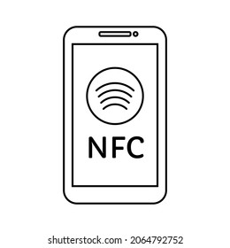 Contactless NFC wireless pay sign logo. Credit card nfc payment vector concept