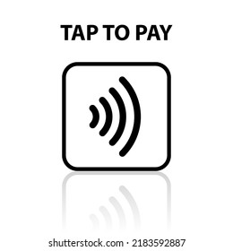 Kontaktloses Nfc-Logo für die drahtlose Pay-Kennzeichnung. Kreditkarte Nfc Zahlung Vektor