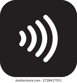 Logotipo de Signo de Pago Inalámbrico Nfc sin Contacto. Concepto de Vector de Pago Nfc.